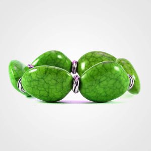 bracelet fantaisie gemme vert issu de la Collection Fantaisie de La Vie en Or