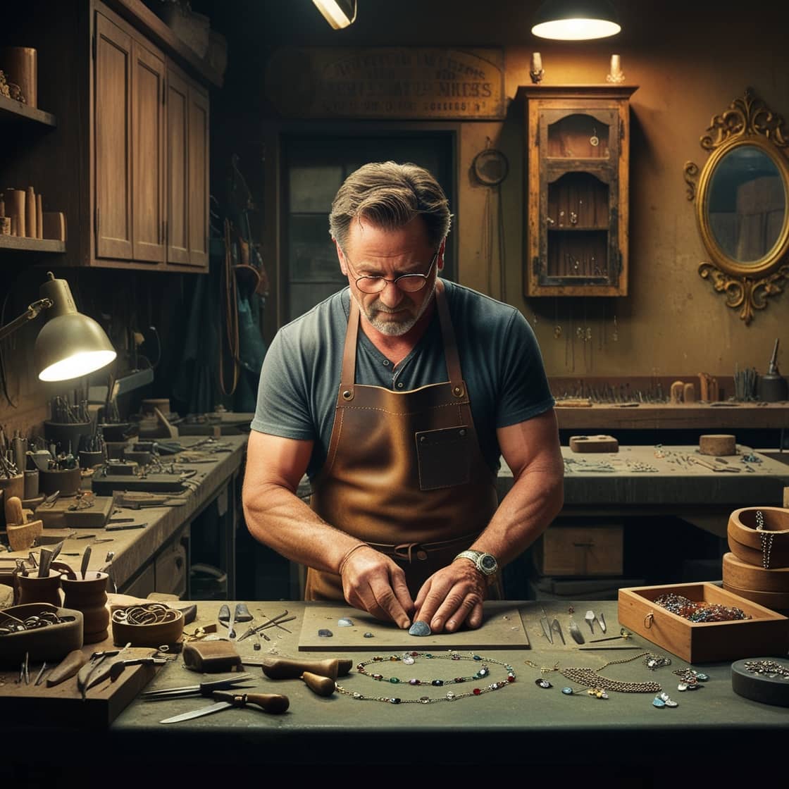 montrer à quoi ressemble un atelier de joaillerie artisanal afin de promouvoir la boutique en ligne de bijoux artisanaux imaginés par nos créateurs indépendants
